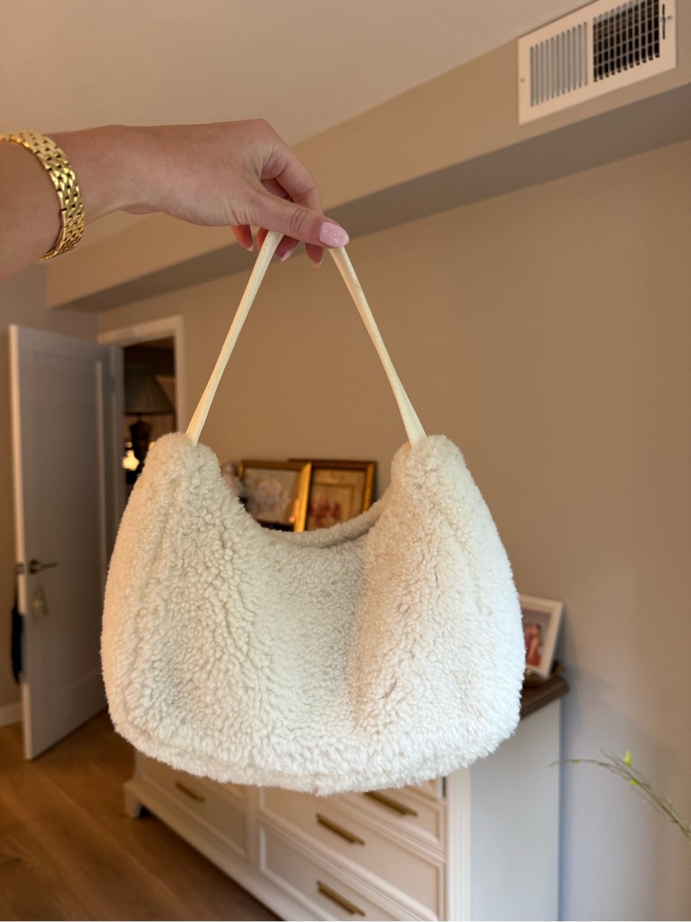 Prada White Shearling Mini Bag - Picture 2 of 7